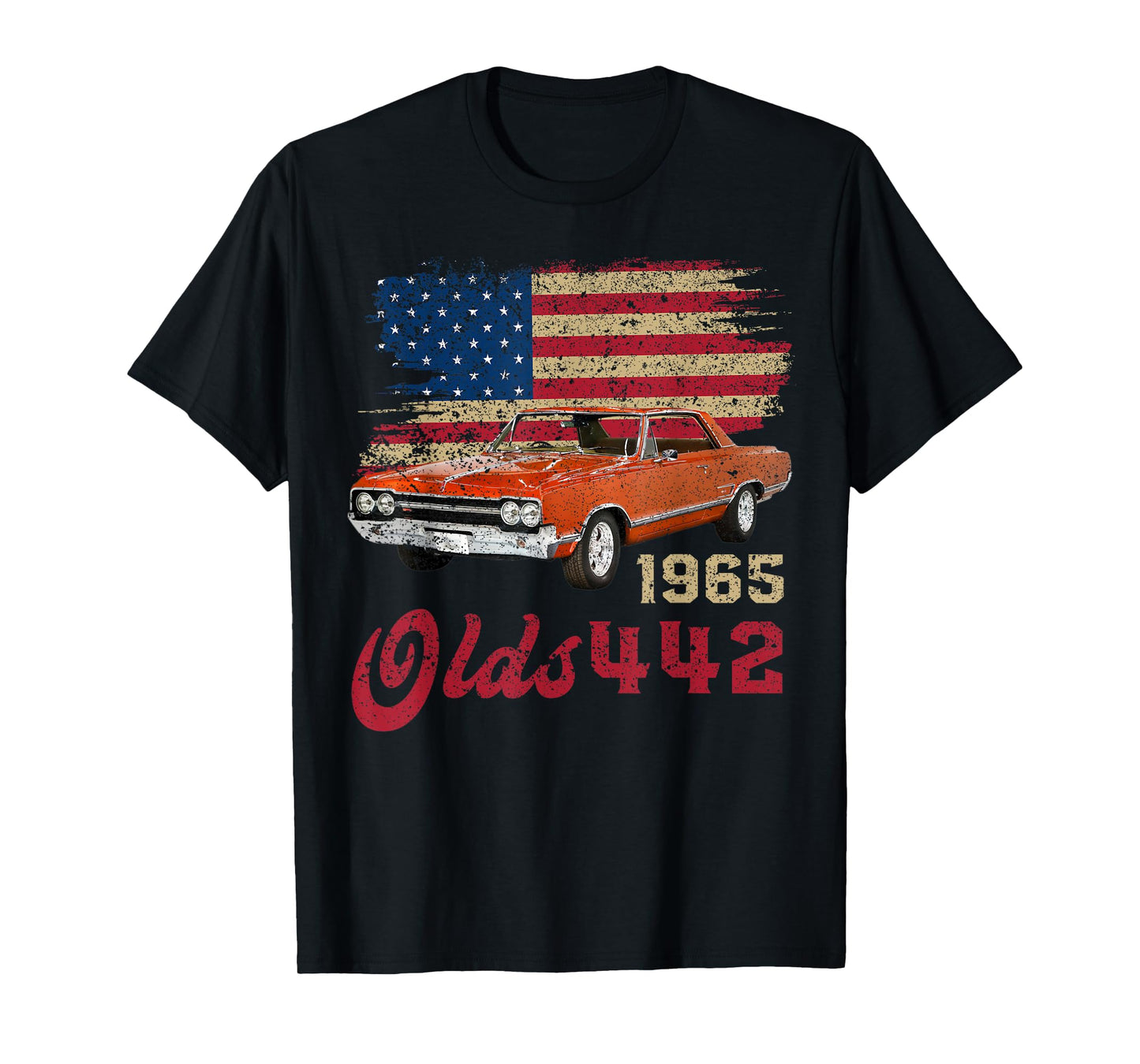 Jersey Style Olds 442 65 1965 Loves Old School Muscle Cars T-Shirt