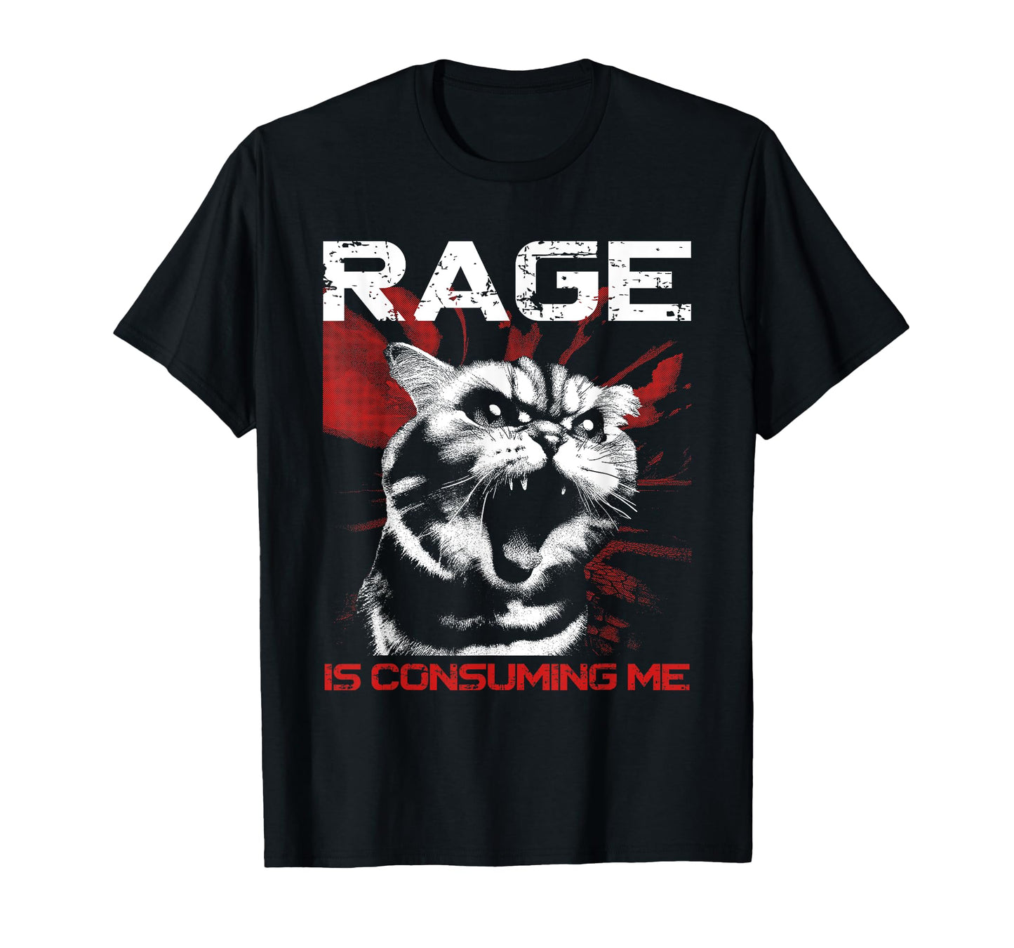 Rage Is Consuming Me - Funny Meme Cat Lover T-Shirt for Men Women Kids