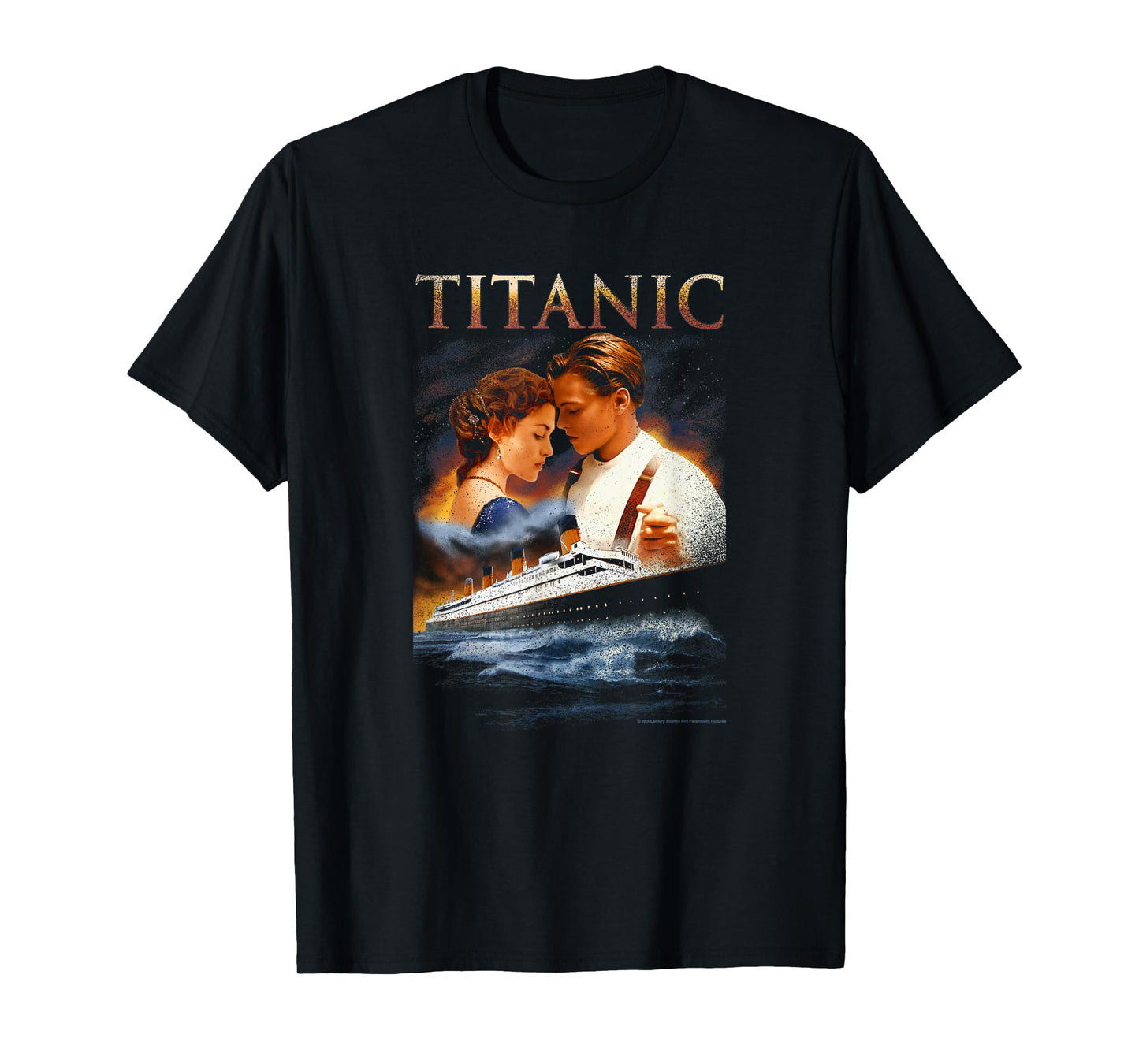 Titanic Iconic Jack & Rose Retro Vintage Big Chest Poster T-Shirt