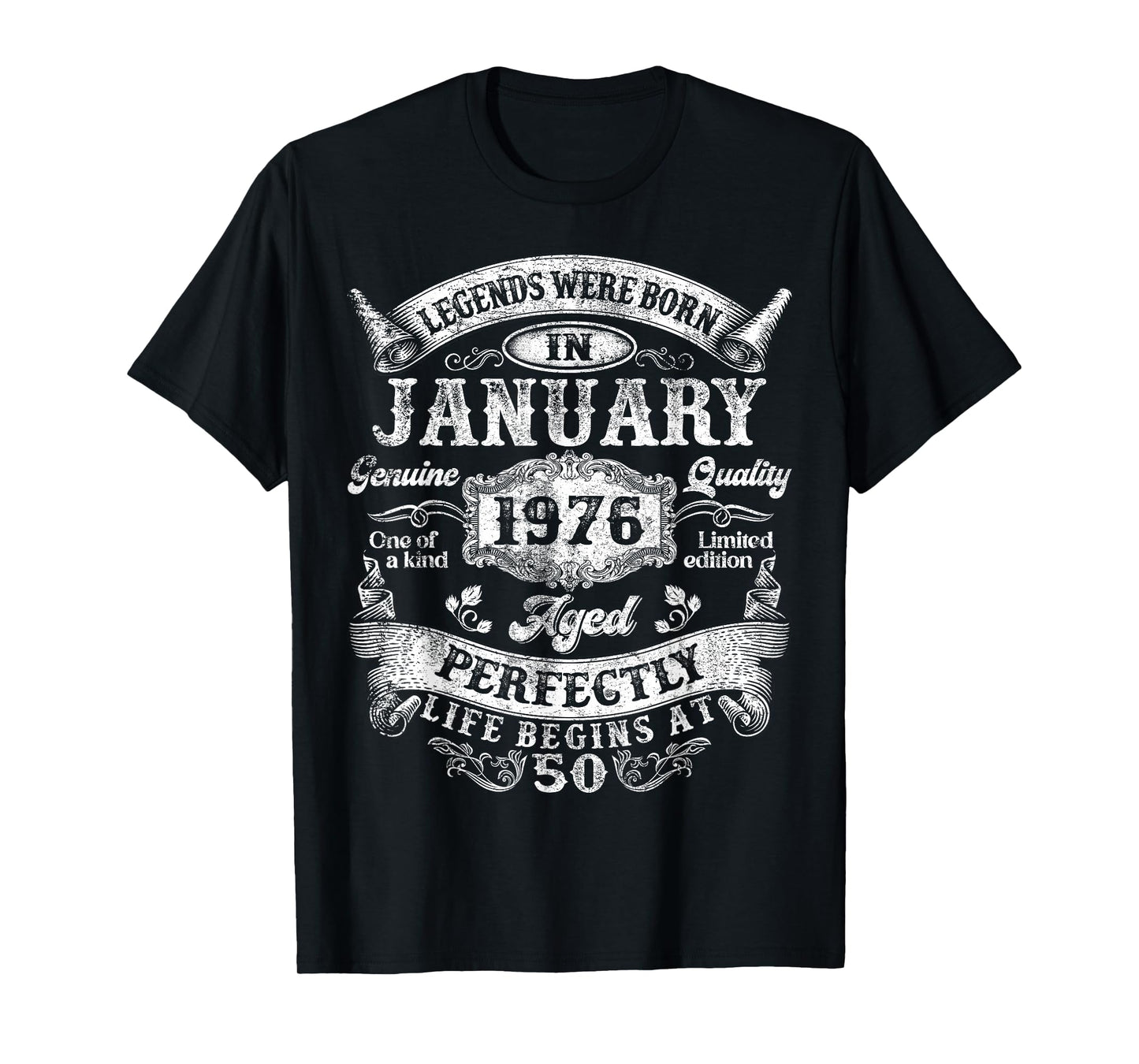 Legends Since January 1976 Vintage Retro 50th Birthday Men T-Shirt