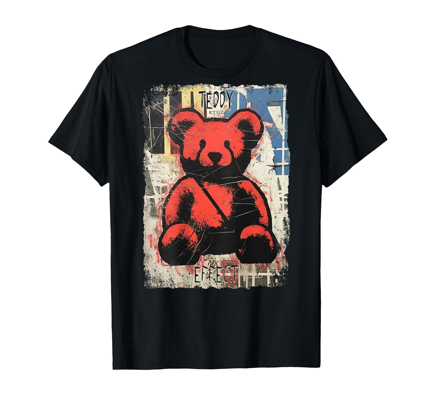 RTUZ Hip Hop Vintage Edgy Urban Y2K Back Print Streetwear T-Shirt - Unisex-Adults & Kids - Black - Small - Classic Sleeve - Crew Collar - Cotton & Polyester - Machine Wash