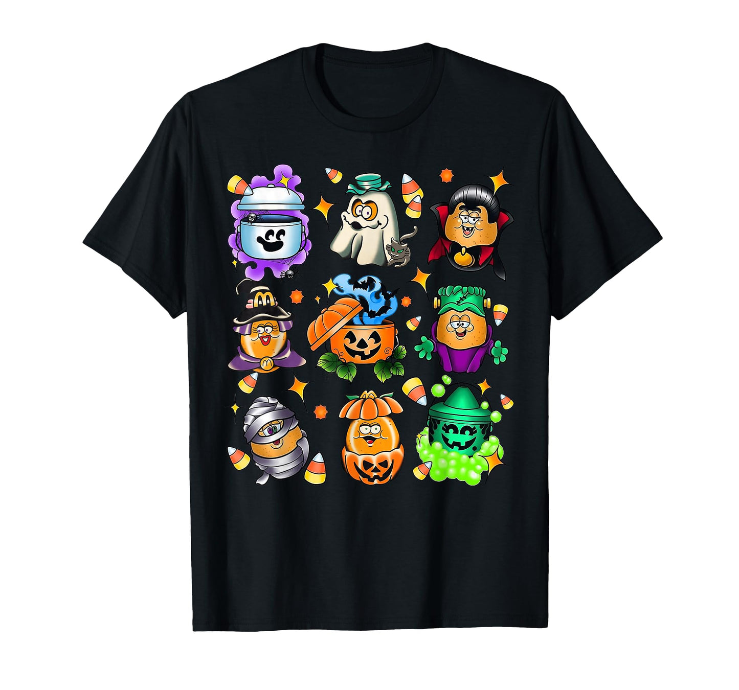 Vintage Funny Nuggets Meal Bucket Halloween Spooky Season T-Shirt