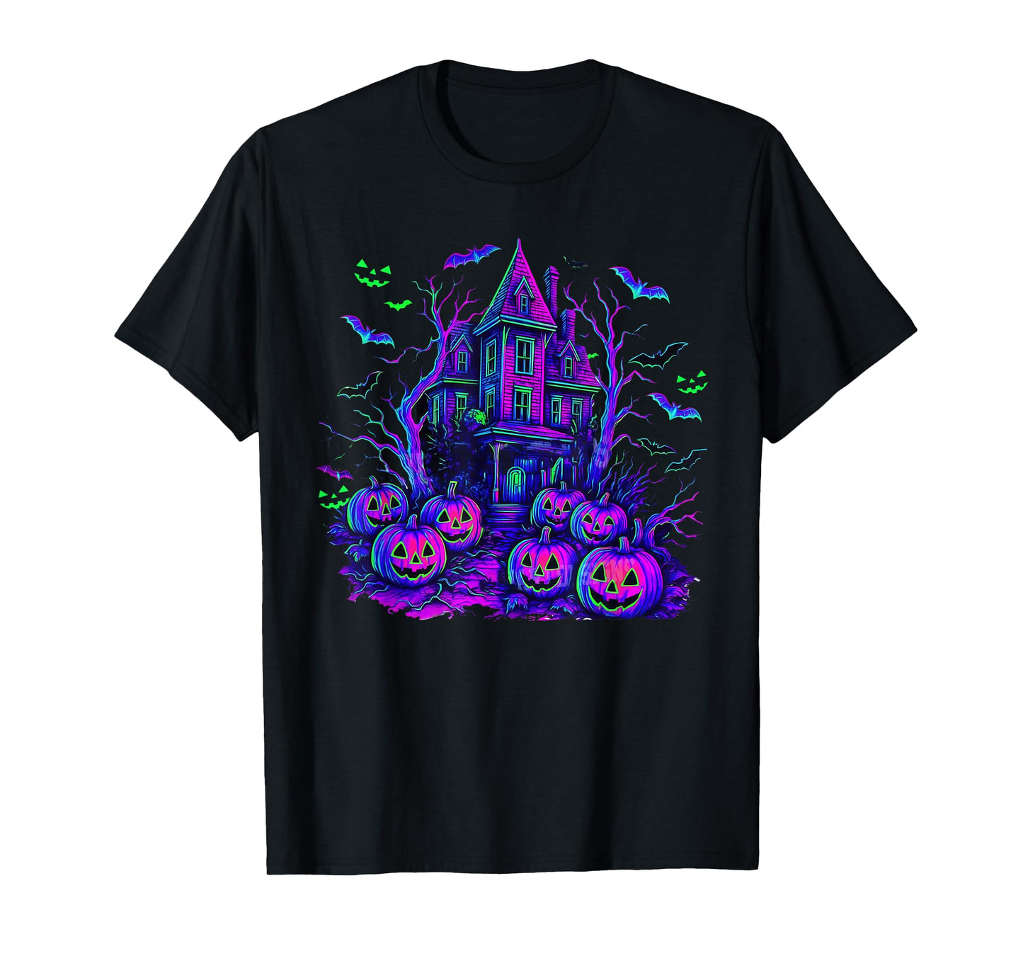 Vintage Halloween Spooky Scene Retro Pumpkin Scary Season T-Shirt