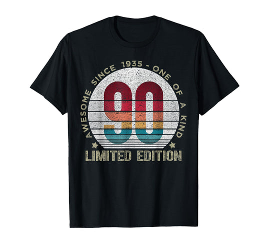 90 Year Old Gifts Vintage 1935 Limited Edition 90th Birthday T-Shirt
