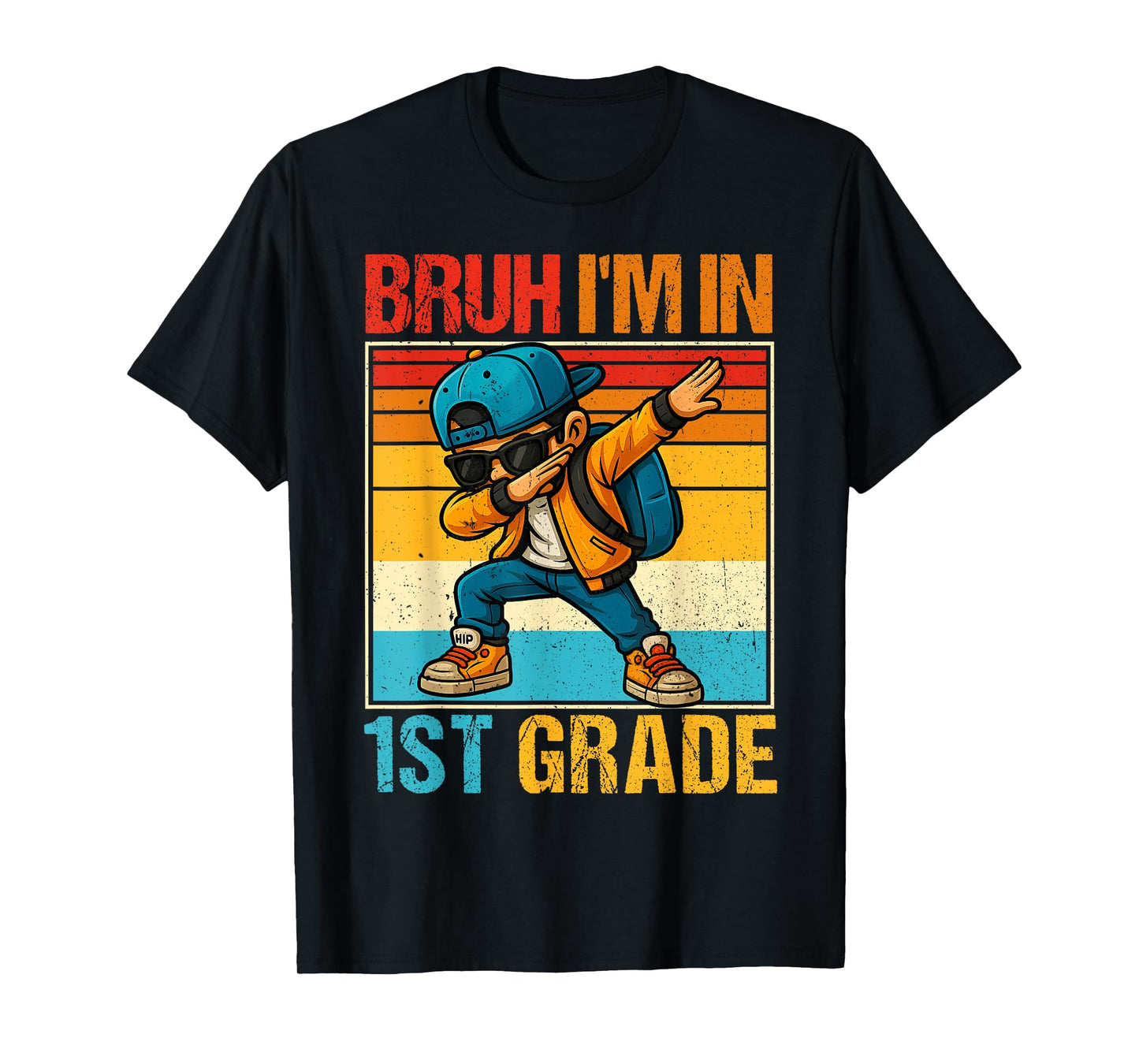 First Grade Dabbing Boy Bruh I'm In 1st Grade Student T-Shirt