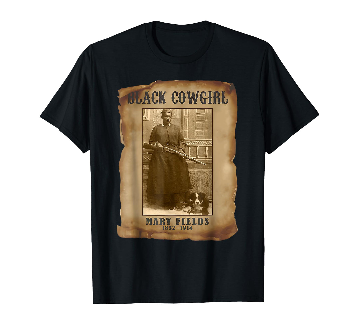 Black Cowgirl Mary Fields Western Rodeo Texas Black History T-Shirt