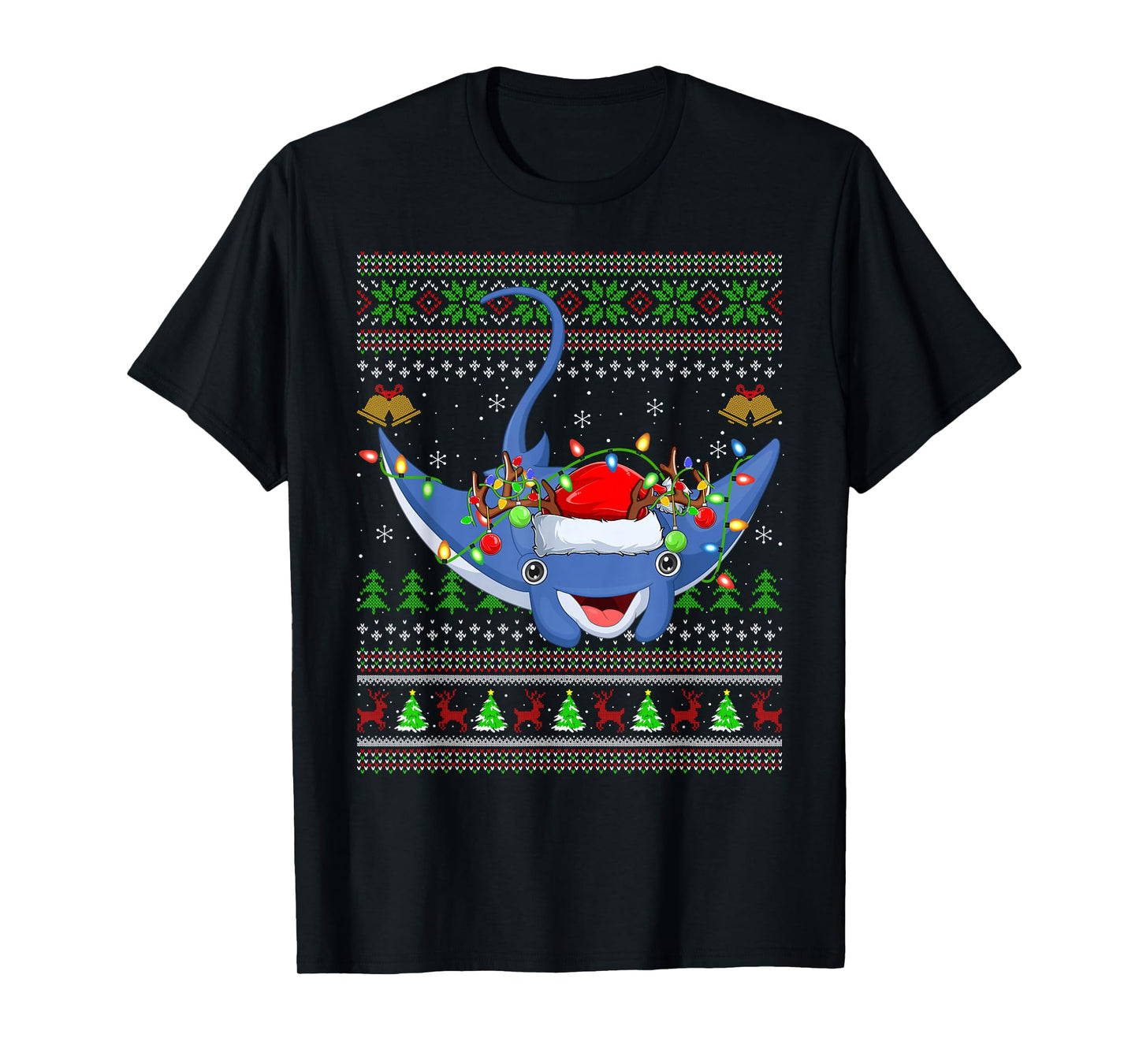 Stingray Fish Ugly Christmas Sweaters Sea Animal Xmas T-Shirt
