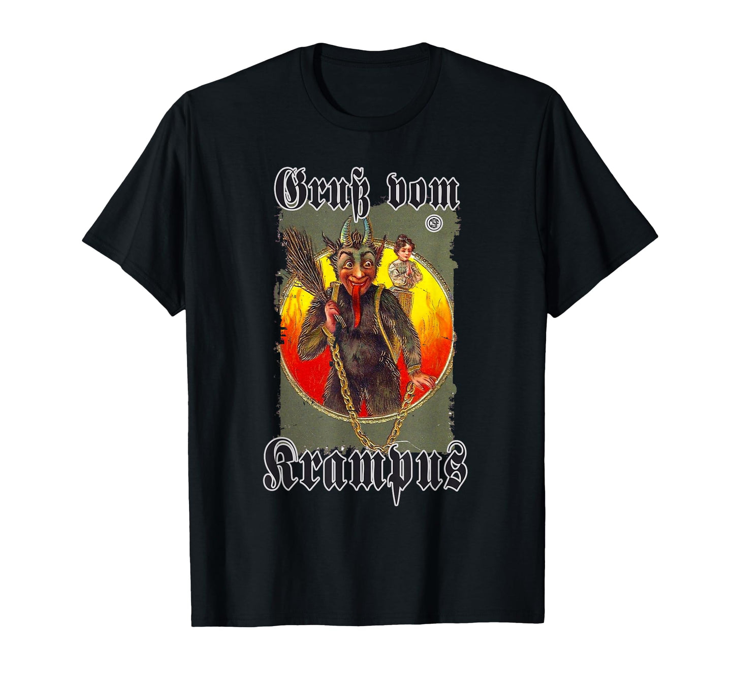Greeting from Krampus Christmas Legend Figure T-Shirt