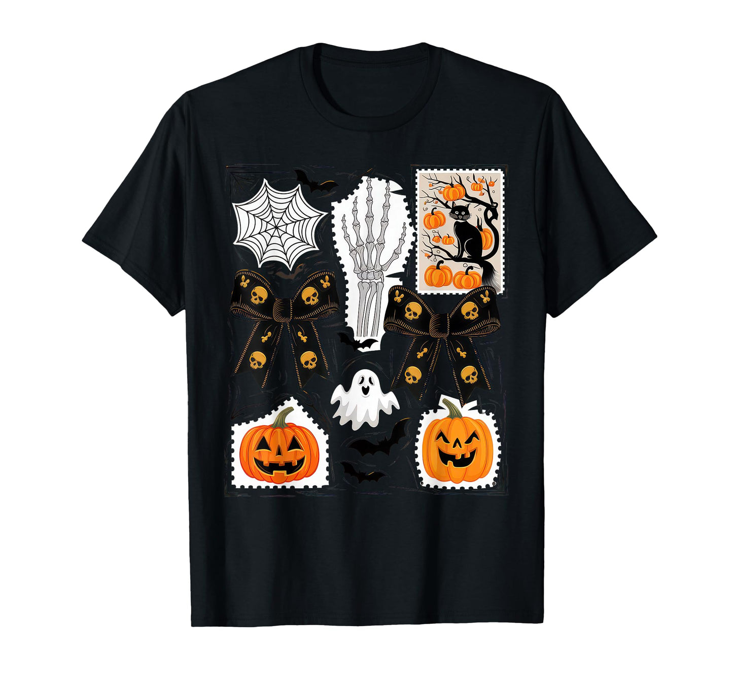 Halloween Tshirt Women Men Skeleton Witch Monster Party T-Shirt