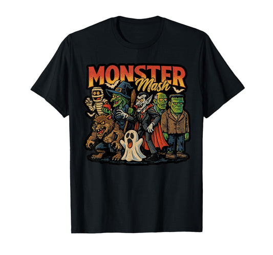Retro Scary Monster Mash-Inspired T-Shirt