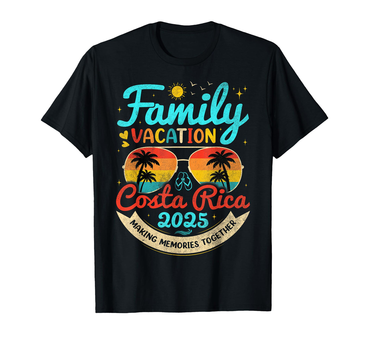 Vintage Family Vacation Costa Rica 2025 Costa Rica Group T-Shirt