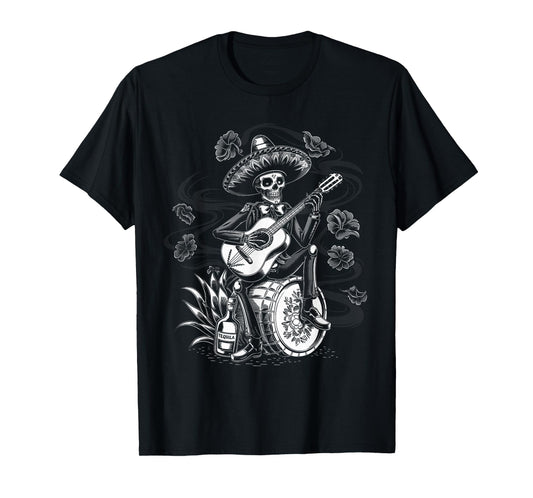 Mexico Vintage Skeleton Tequila Dia De Los Muertos Mexican T-Shirt