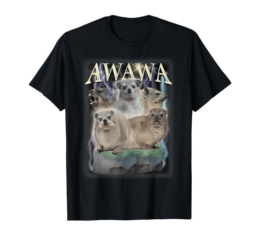 Funny Awawa Hyrax Oddly Specific Meme Animal For Family Tee T-Shirt