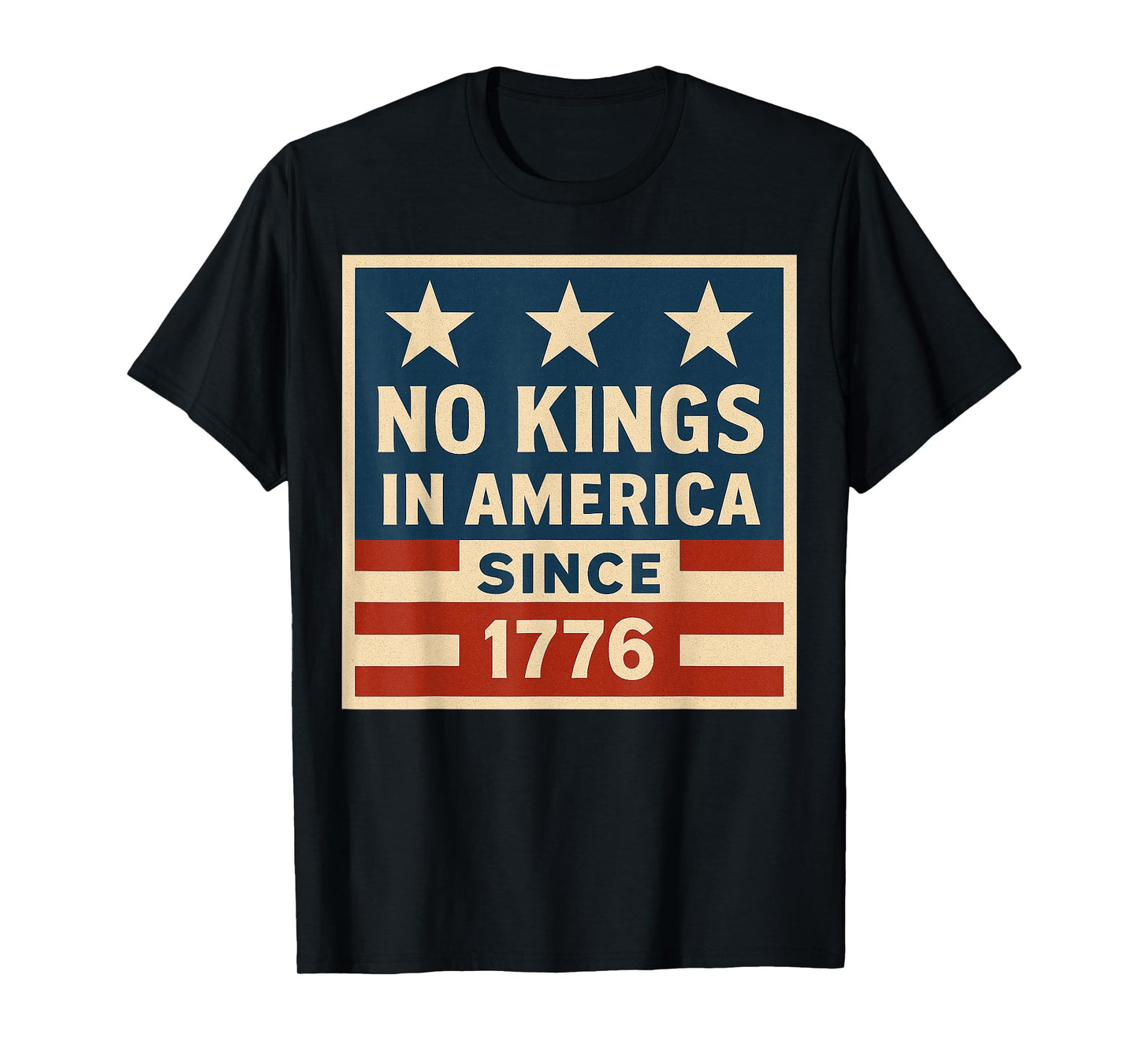 No Kings In America Since 1776 Democracy 4th of July Vintage T-Shirt
