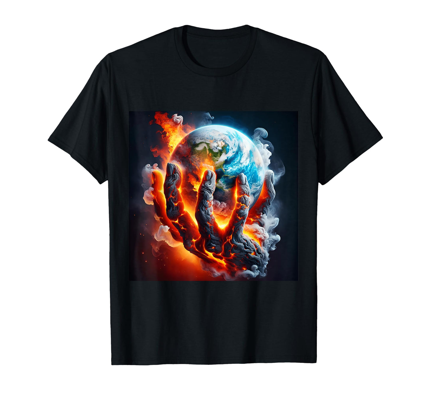 Fantasy Cute Hand Earth Lava T-Shirt