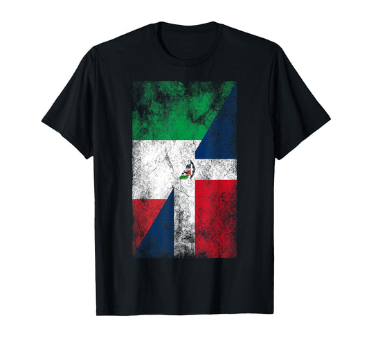 Italy & Dominican Republic Flags - Italian Dominican T-Shirt