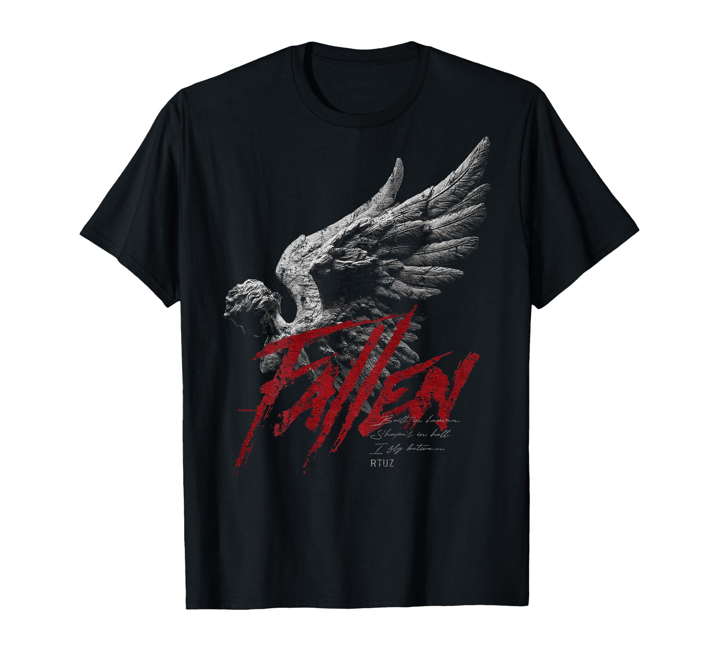 Hip Hop Vintage Edgy Urban Y2K Back Print Streetwear Angel T-Shirt