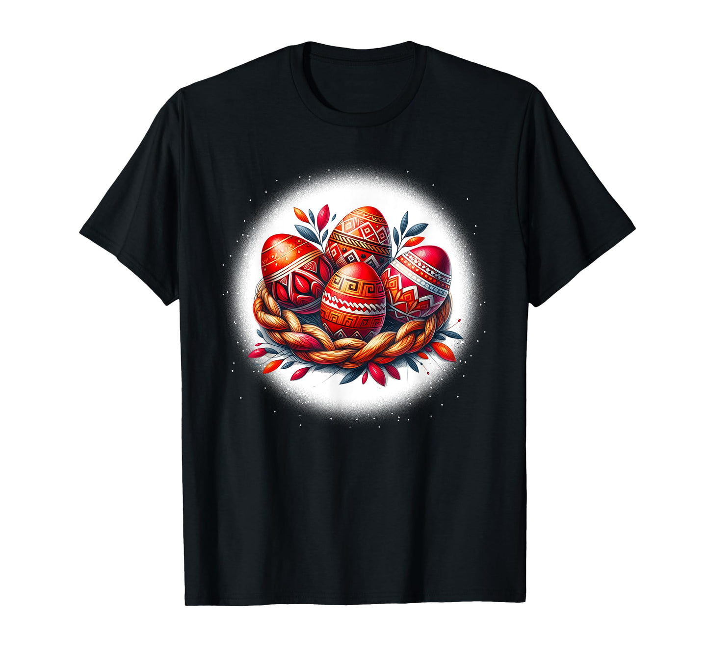Christ is Risen Greek Russian Eastern Orthodox Pascha Cross T-Shirt