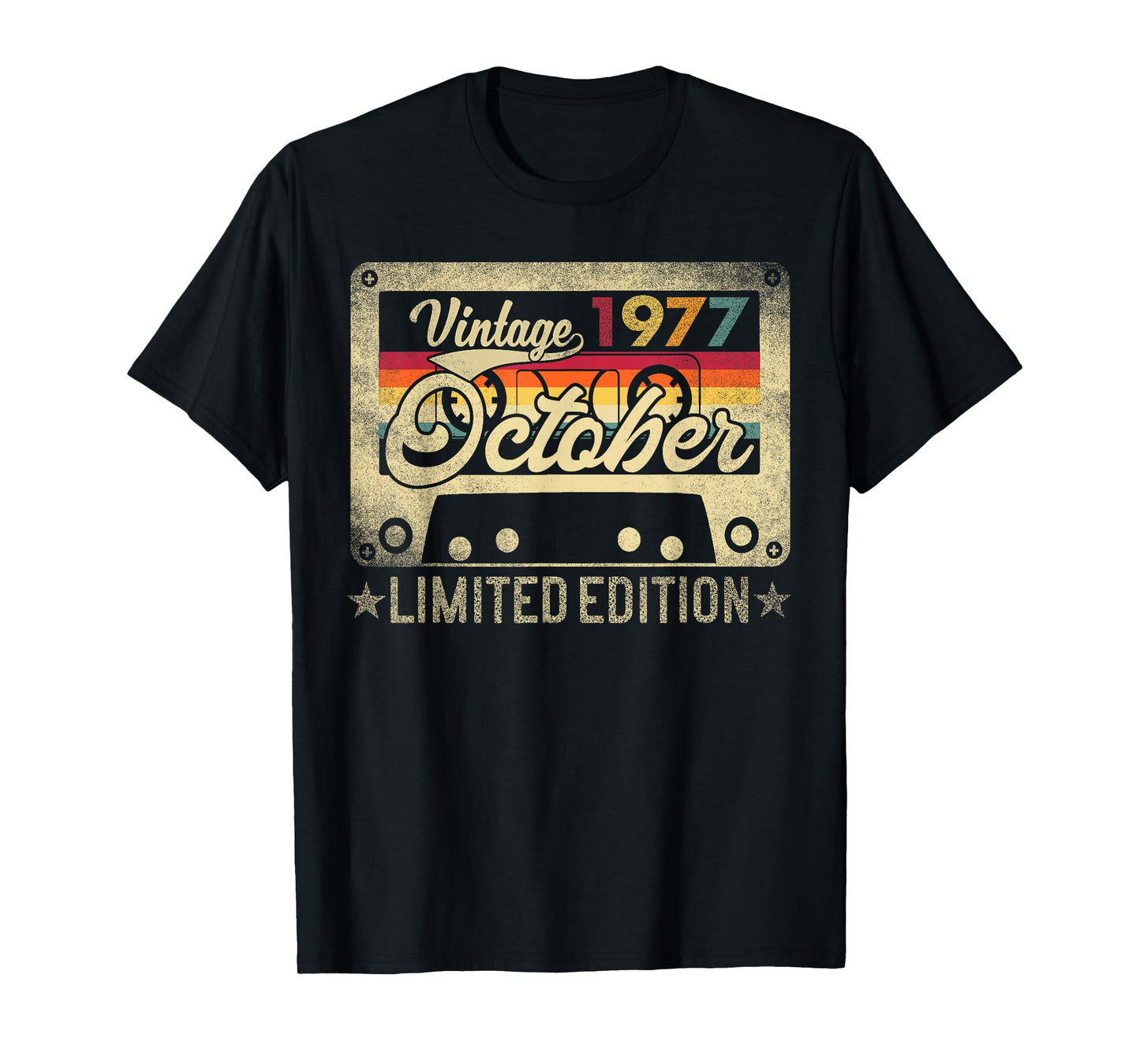 Retro - October 1977 48th Birthday 48 Years Old - Men Women T-Shirt
