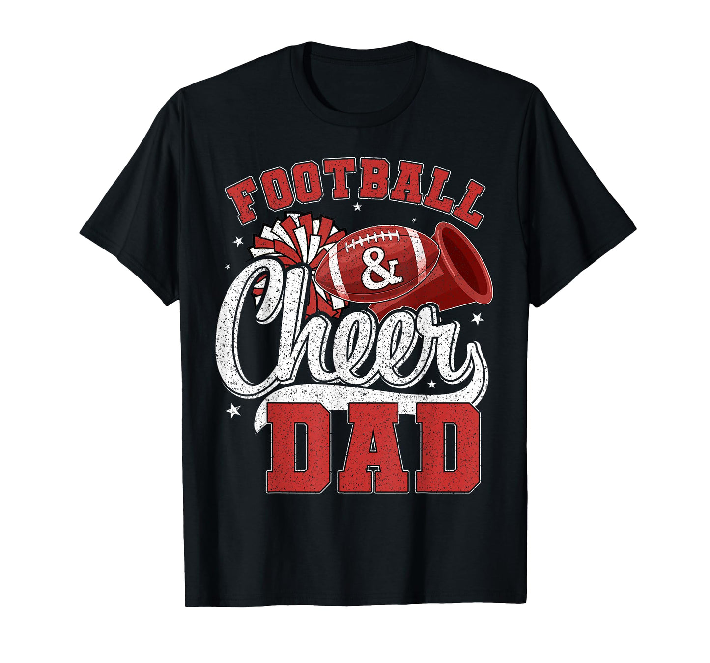 Football and Cheer Dad Vintage Cheerleader Family Matching T-Shirt