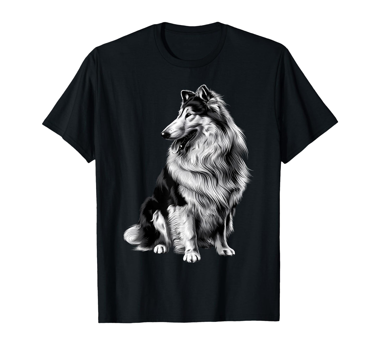 Cute Animal Paw Dog Mom Vintage Pet Lover Funny Rough Collie T-Shirt