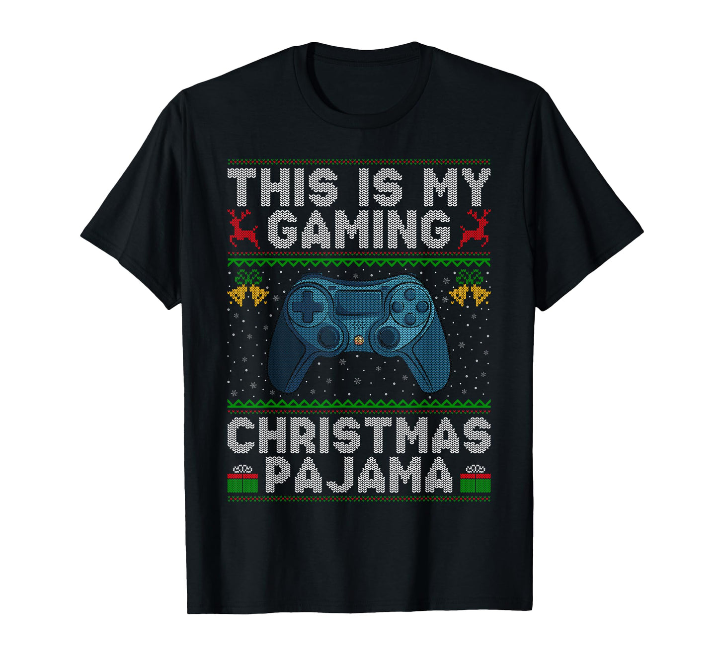 This is My Gaming Christmas Pajamas Ugly Xmas Sweaters Gamer T-Shirt