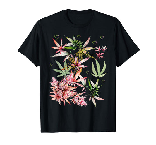 Vintage Marijuana Pot Leaf Flower Weed Cannabis Men Women T-Shirt