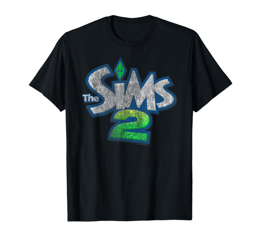 The Sims Retro Distressed The Sims 2 Logo Video Game T-Shirt