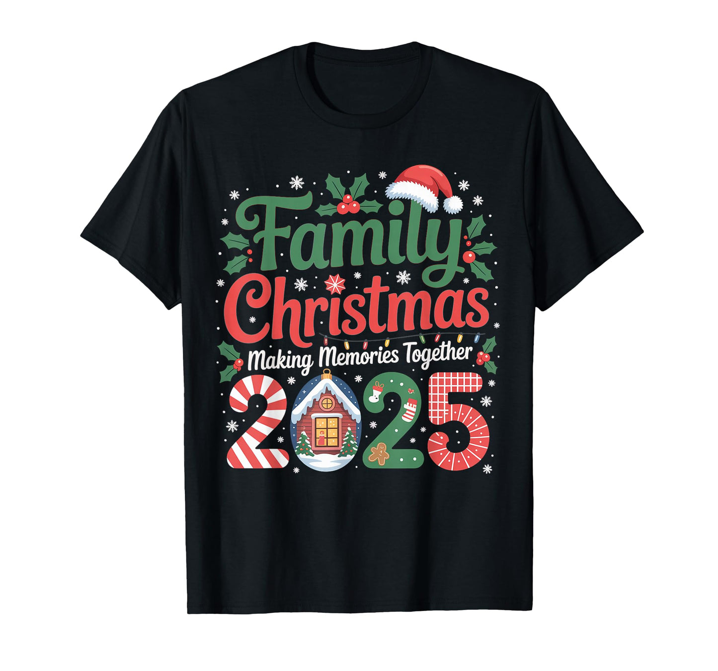 Funny Christmas Holiday 2025 Family Cute Santa Xmas Party T-Shirt