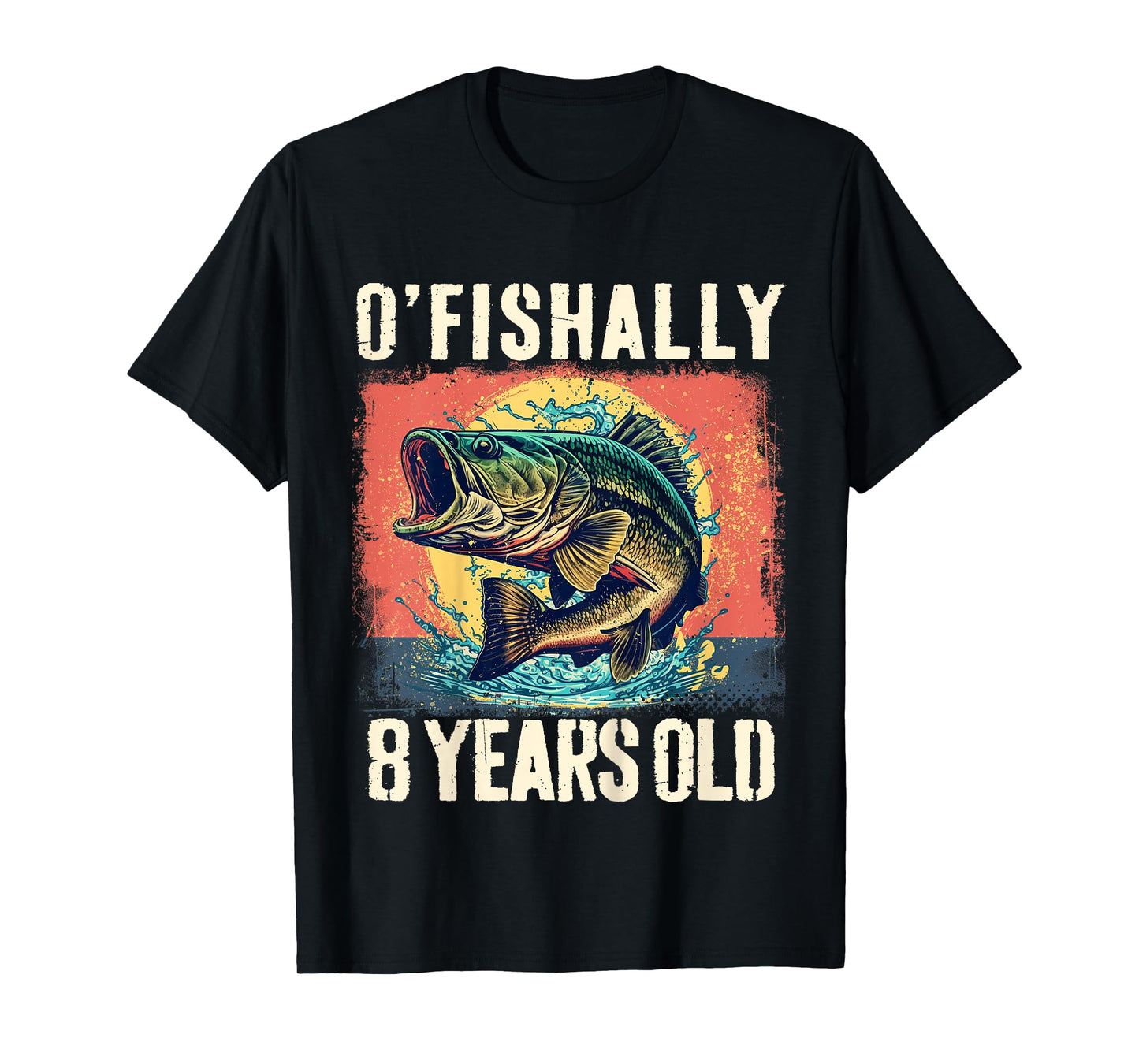 Ofishally 8 Years Old 2017 Fishing Fisherman 8th Birthday T-Shirt