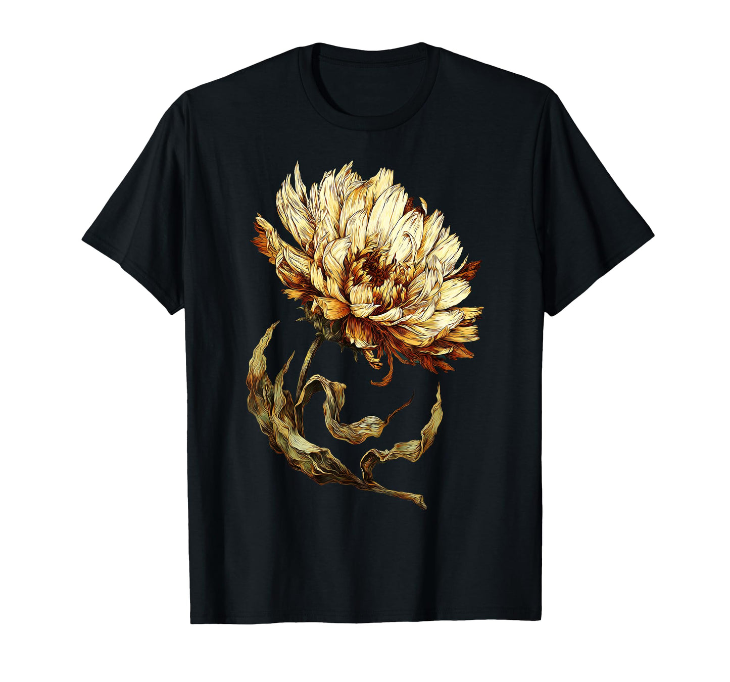Calendula Marigold Vintage Botanical Herbal Plant Flower T-Shirt