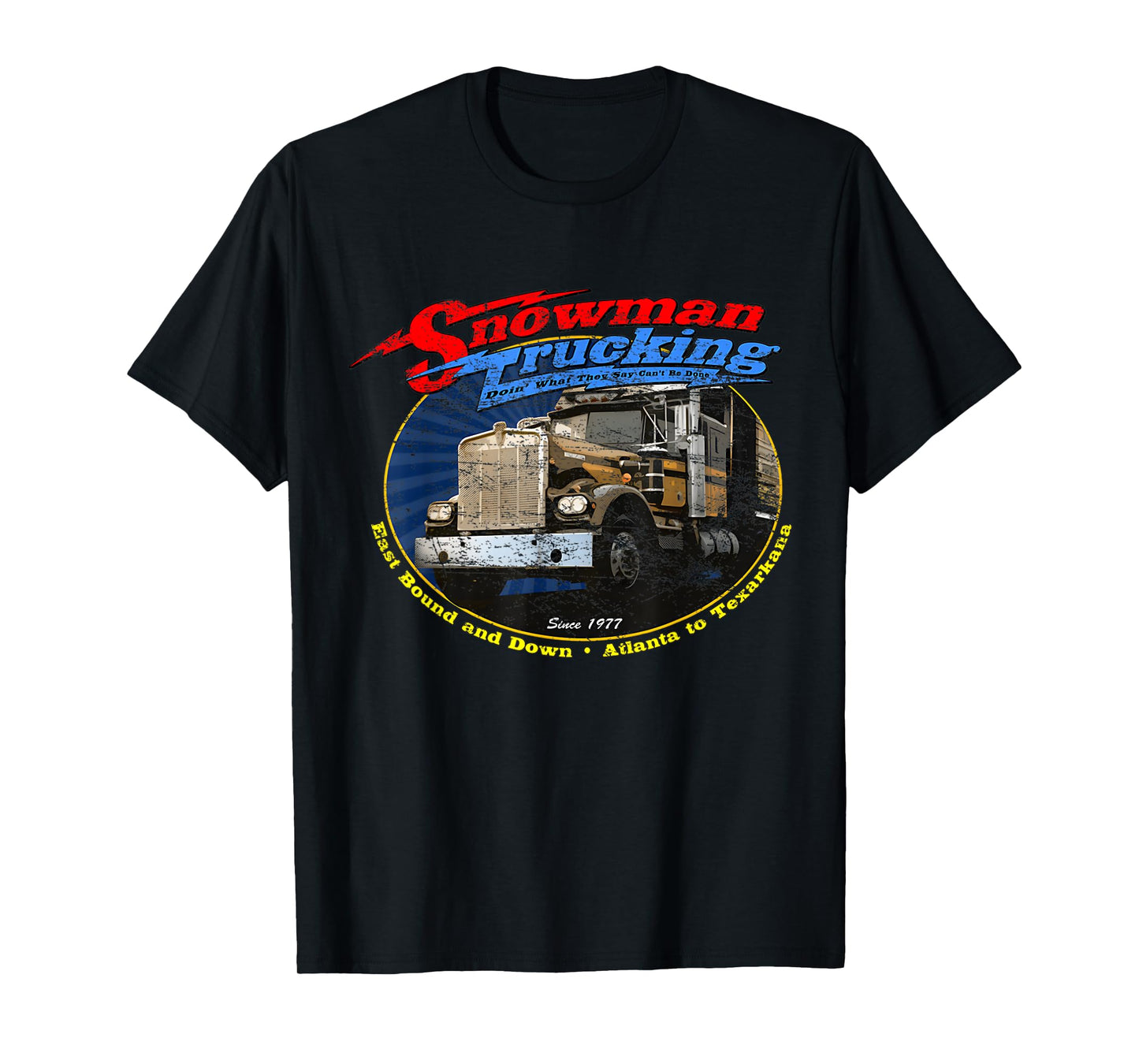 Huiibao Retro Snowman Trucking T-Shirt