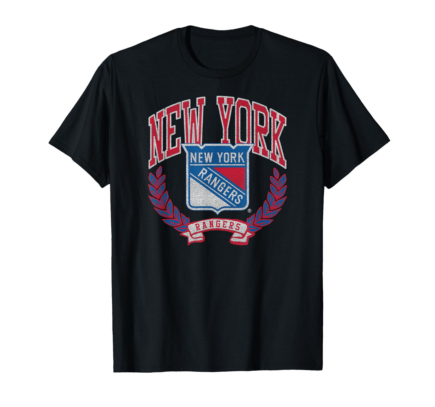New York Rangers Vintage Victory Black Officially Licensed T-Shirt