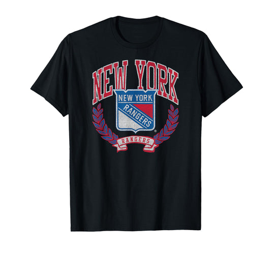 New York Rangers Vintage Victory Black Officially Licensed T-Shirt