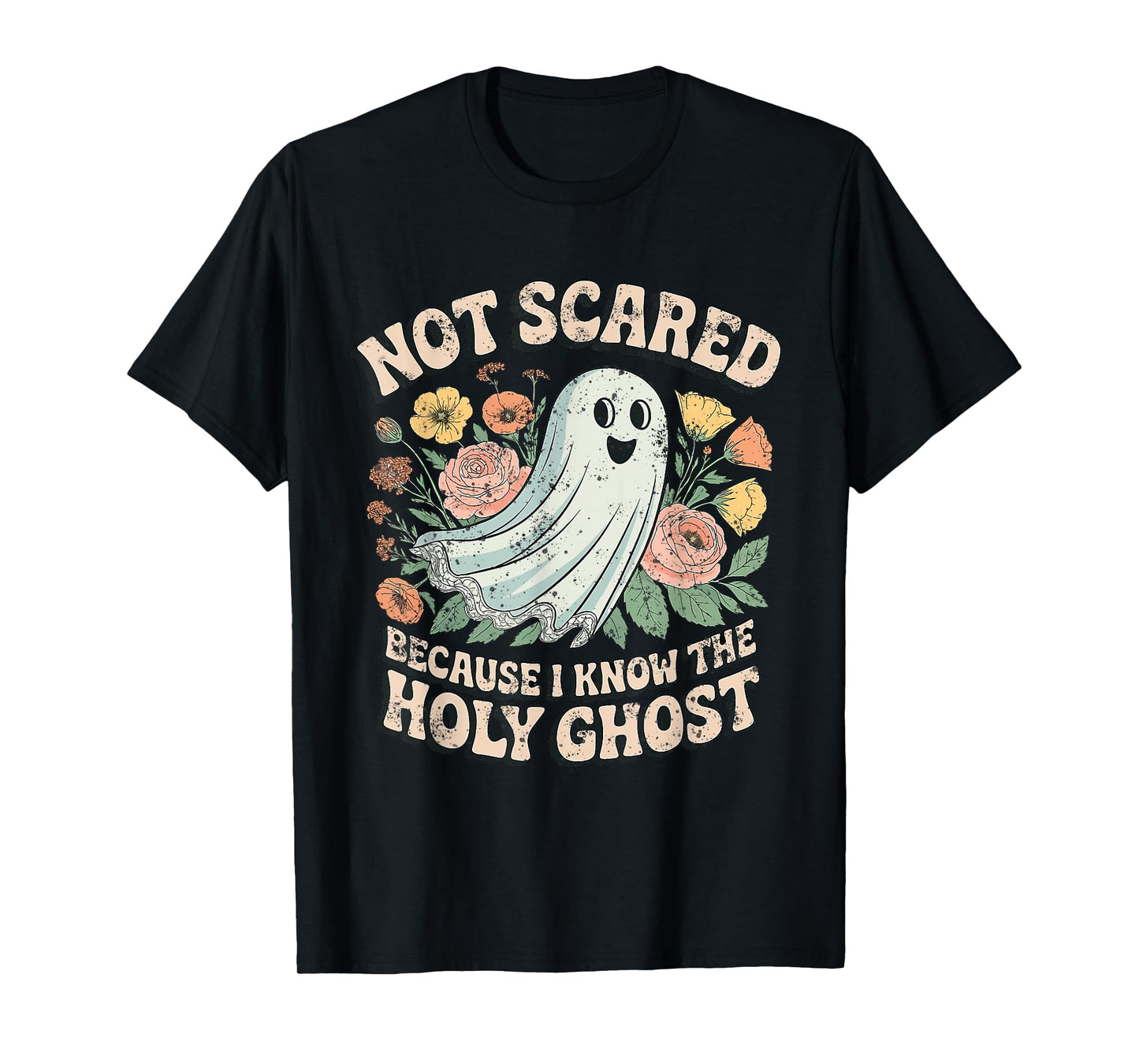 Funny Halloween Not Scared Because I Know The Holy Ghost T-Shirt