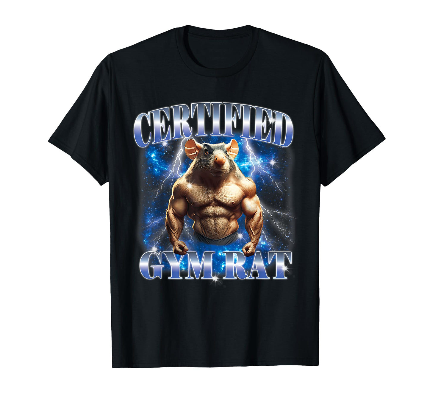 Certified Gym Rat Meme Fitness Bodybuilding Gym Lovers T-Shirt