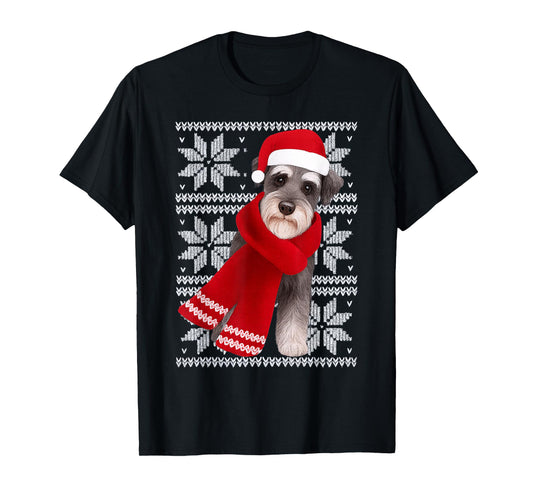 Schnauzer Ugly Christmas Holiday Dog Lover T-Shirt