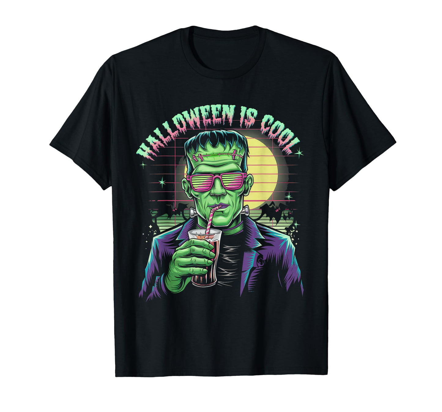 Halloween is Cool Tshirt Women Men Frankenstein Monster T-Shirt