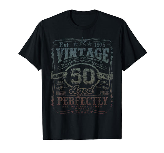 Vintage 1975 Limited Edition Shirt 50 year old 50th Birthday T-Shirt