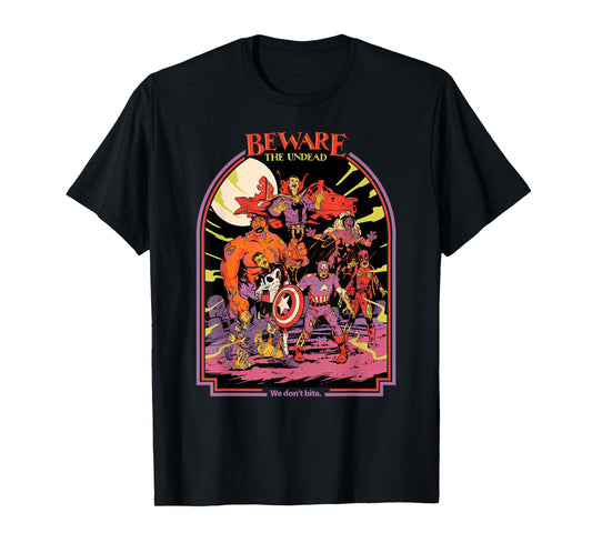 Marvel Zombies Beware the Undead We Don’t Bite Halloween T-Shirt