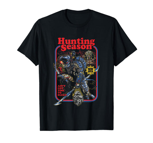 Predator Hunting Season Ain't Got Time To Bleed Retro Poster T-Shirt