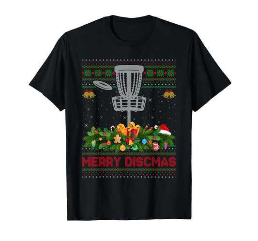 Disc Golf Christmas Pajamas Ugly Xmas Sweaters Merry Discmas T-Shirt