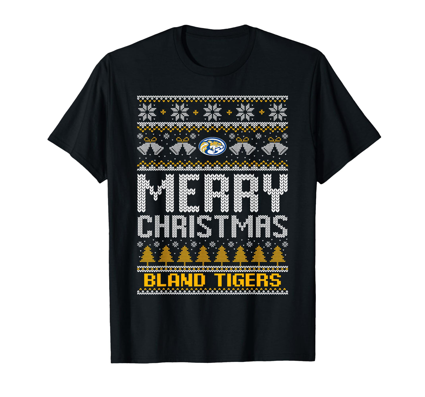 Bland Tigers Logo Merry Christmas Ugly Sweater HS T-Shirt