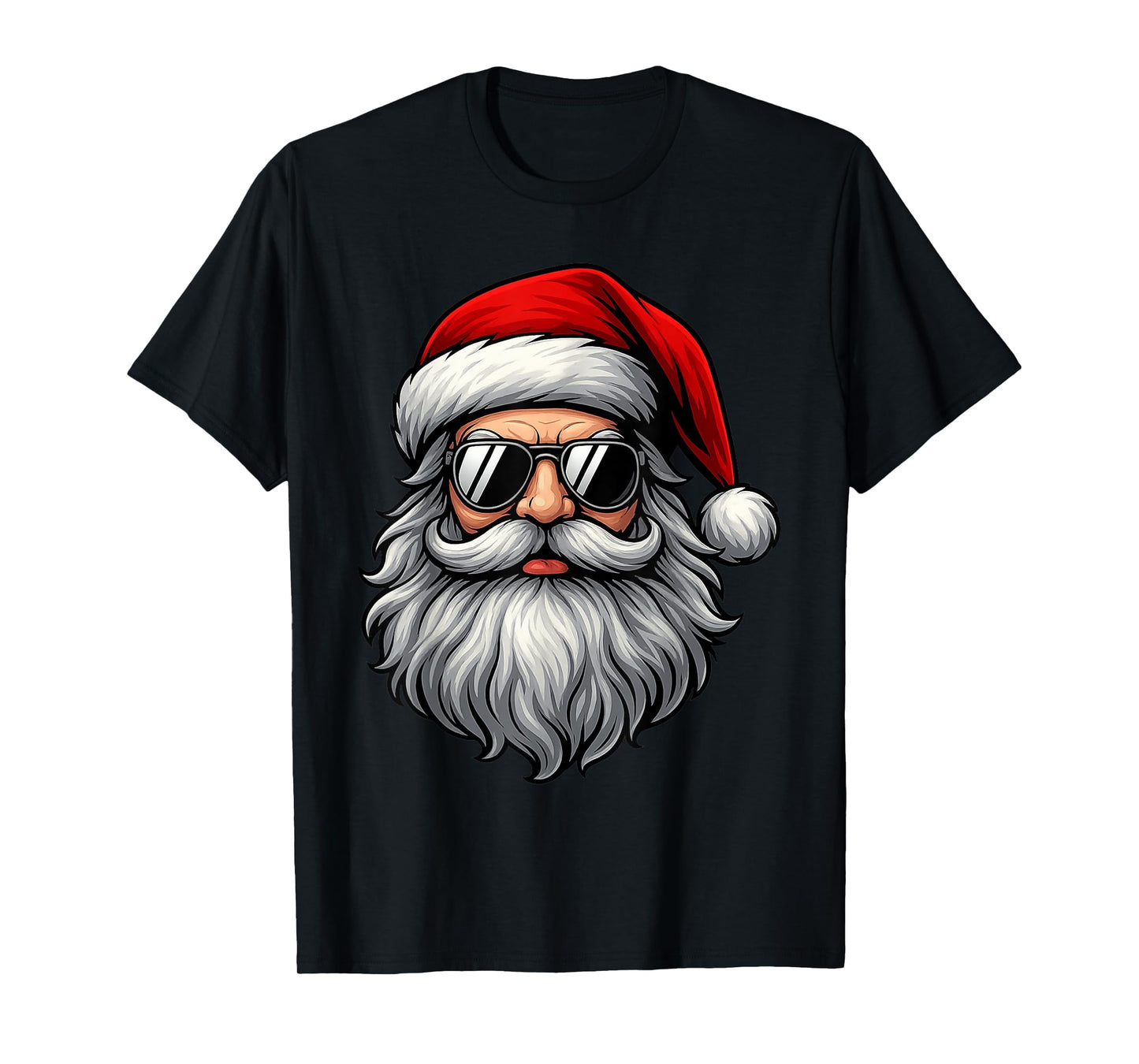 Vintage Santa Face Old Cute Xmas Holiday Santa Hat Christmas T-Shirt