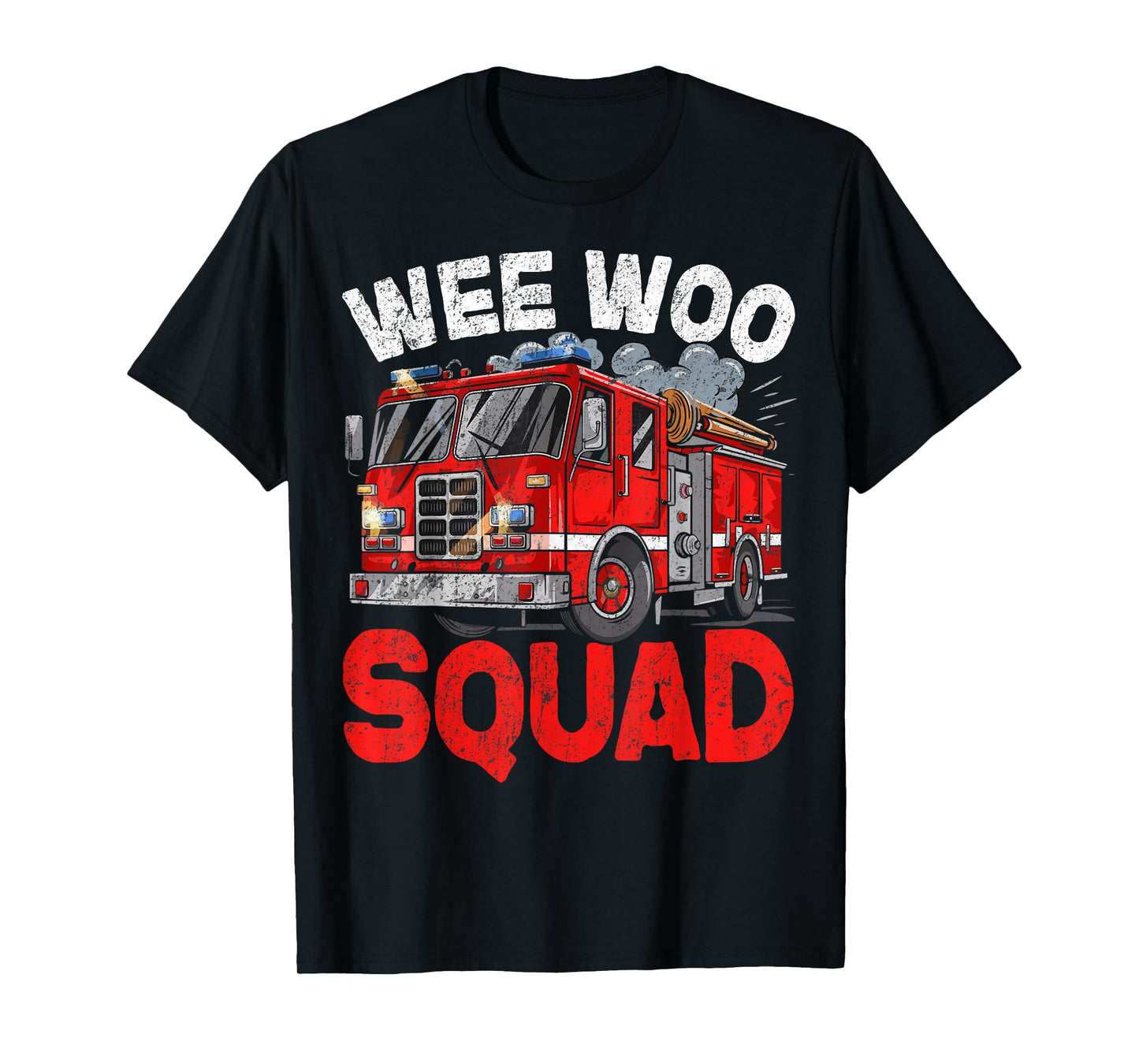 Wee Woo Squad Funny Firefighter Fire Truck Fireman Men Women T-Shirt