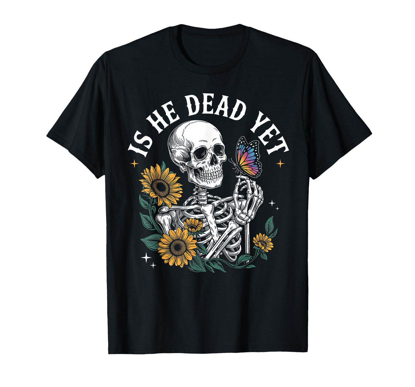 Is-He-Vintage-Dead-Yet Cool Design Skeleton Men Women T-Shirt
