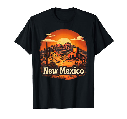 Vintage Sunset Desert Retro New Mexico T-Shirt