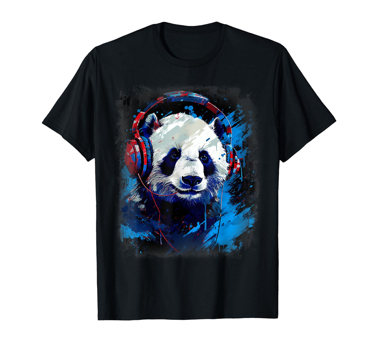 Rave EDM Panda Headphone T-Shirt