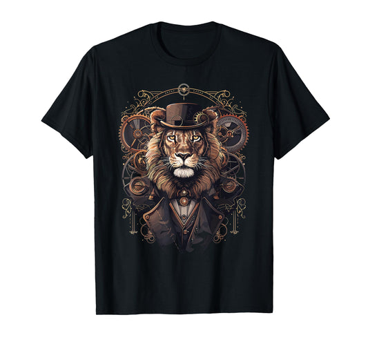 Steam Punk Art Lion Steampunk T-Shirt