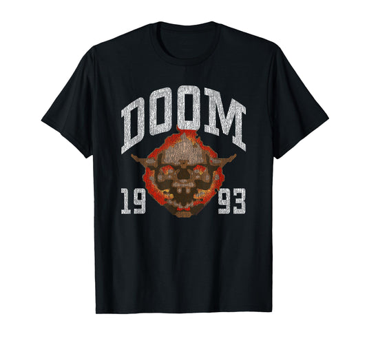 DOOM 1993 Lost Soul Pixelated Skull Retro Video Game T-Shirt